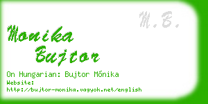 monika bujtor business card