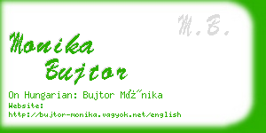 monika bujtor business card
